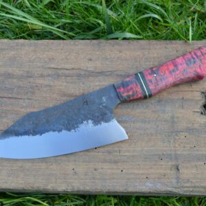 Cuisine #873, Mastard 135Cr3, bouleau madé, FatCarbon & laiton, 200mm