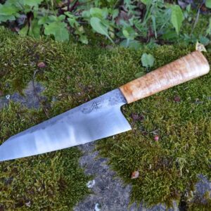 Cuisine #881, gyuto ApexUltra & bouleau madré stabilisé, 185mm