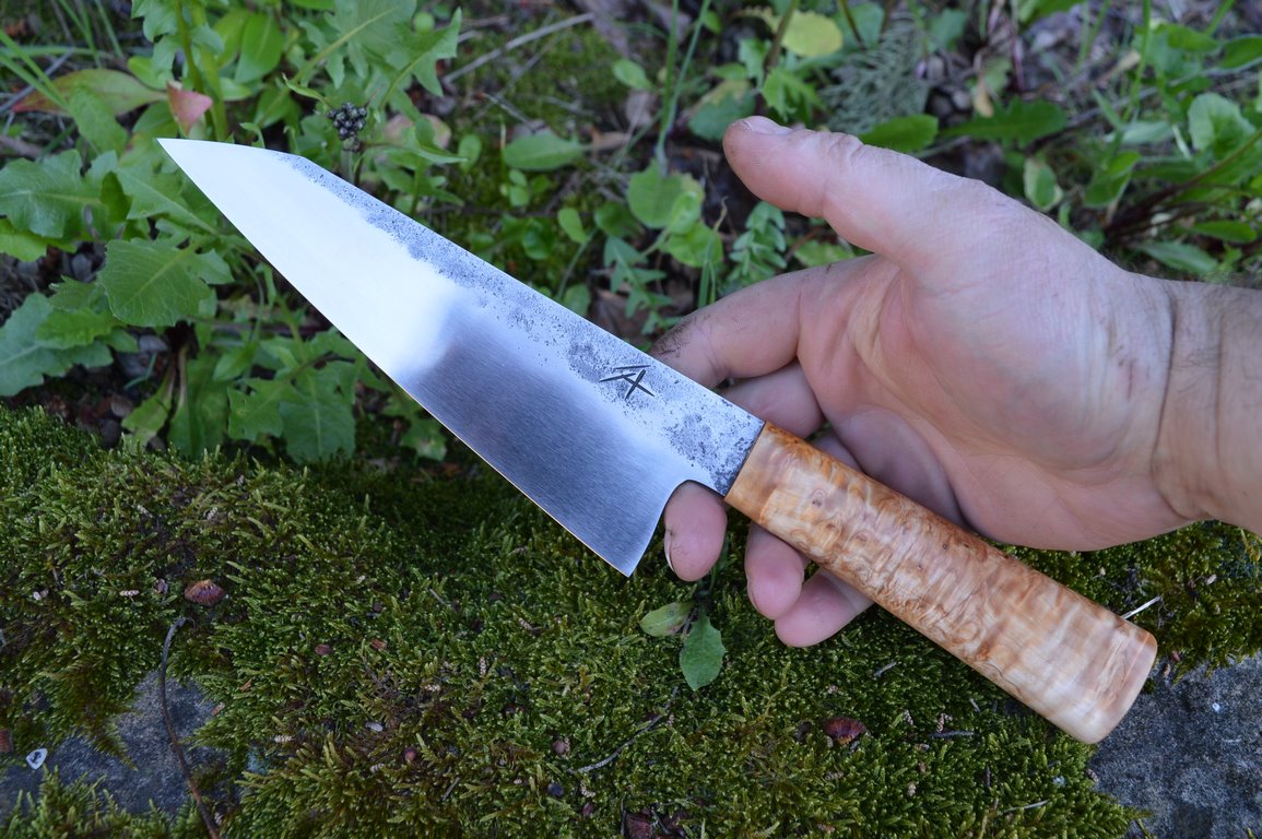 Cuisine #881, gyuto ApexUltra & bouleau madré stabilisé, 185mm – Image 3