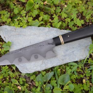 Cuisine #882, gyuto 26C3, ébène & laiton, 190mm